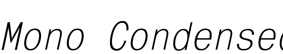 Mono Condensed C Italic Schrift Herunterladen Kostenlos