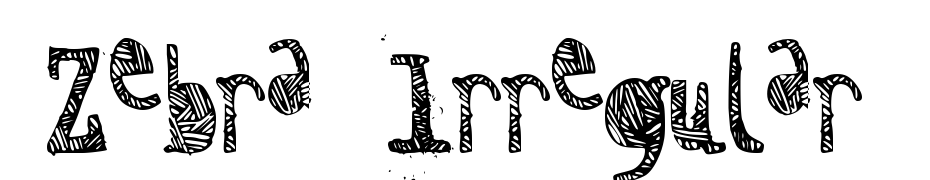 Zebra Irregular Font Download Free