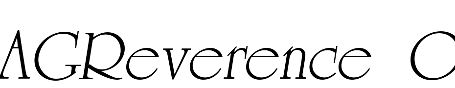 AGReverence Oblique Medium cкачати шрифт безкоштовно