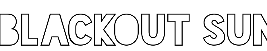 Blackout Sunrise Font Download Free