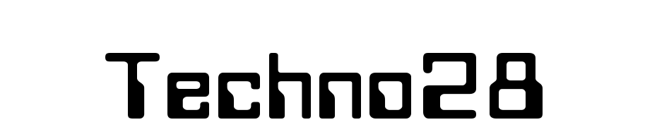 Techno28 Font Download Free