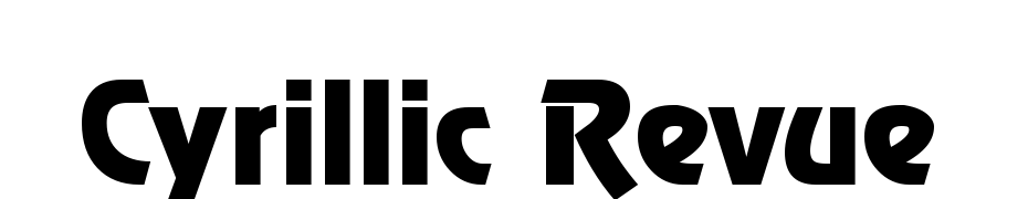 Cyrillic Revue Scarica Caratteri Gratis