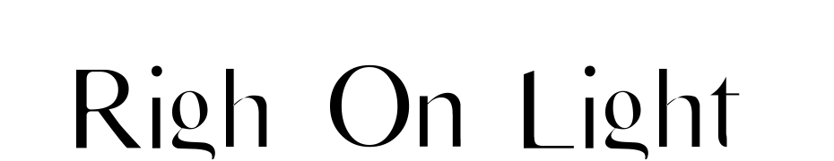Righ On Light Font Download Free