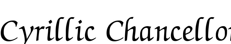 Cyrillic Chancellor Font Download Free