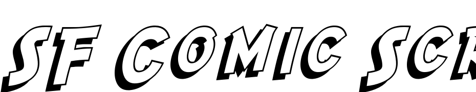 SF Comic Script Shaded Font Download Free