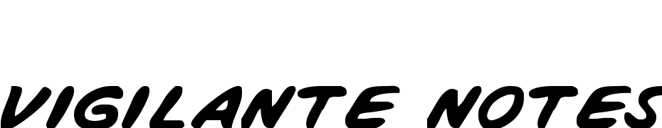 Vigilante Notes Fuente Descargar Gratis