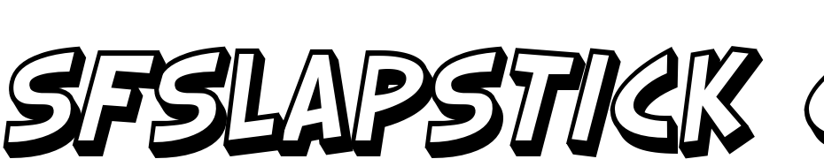 SF Slapstick Comic Shaded Oblique Font Download Free