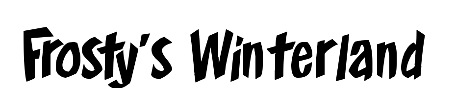 Frosty's Winterland Schrift Herunterladen Kostenlos