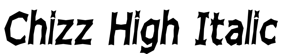 Chizz High Italic Font Download Free