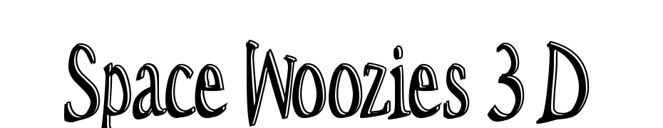 Space Woozies 3D Font Download Free