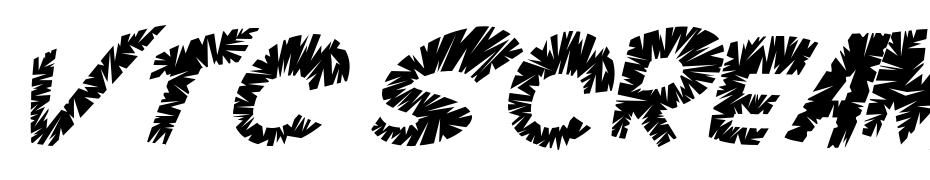 VTC Scream It Loud Sliced Italic Font Download Free