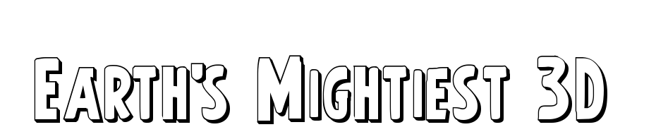 Earth's Mightiest 3D Font Download Free