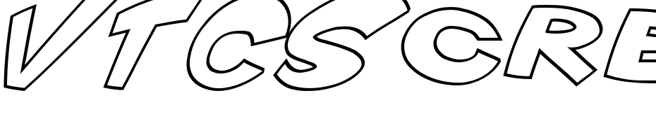 VTC Scream It Loud Outline Italic Font Download Free