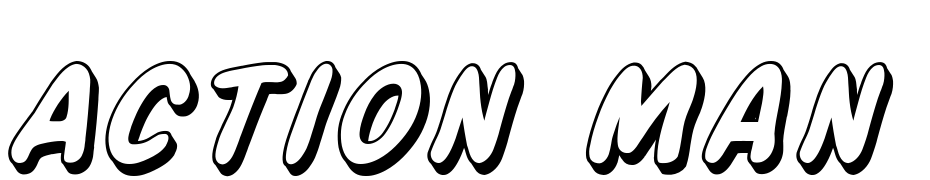 Action Man Shaded Italic Font Download Free