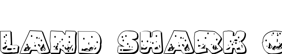 Land Shark Outline Grunge Font Download Free