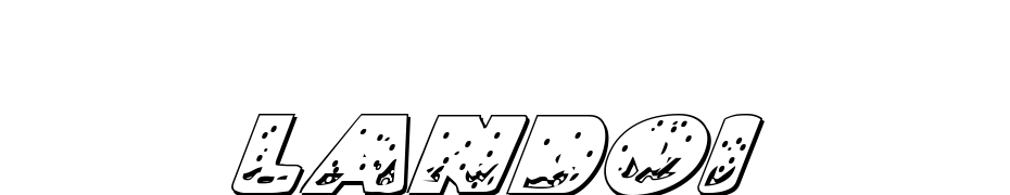 Land Shark Outline Italic Font Download Free
