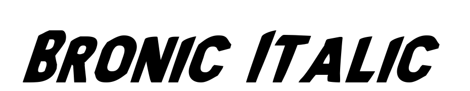 Bronic Italic Yazı tipi ücretsiz indir