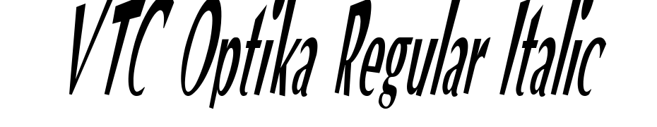 VTC Optika Regular Italic Schrift Herunterladen Kostenlos