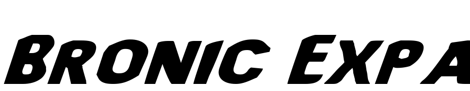 Bronic Expanded Italic Font Download Free
