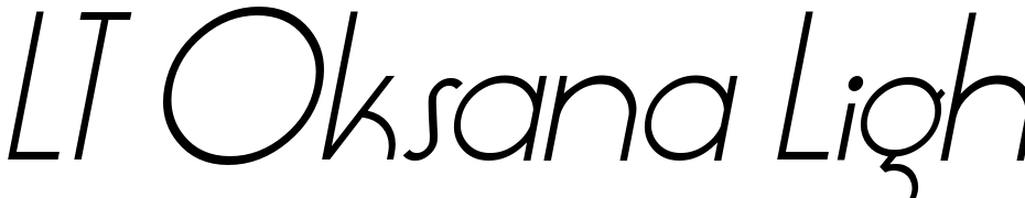 LT Oksana Light Italic cкачати шрифт безкоштовно