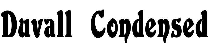 Duvall Condensed Bold Font Download Free
