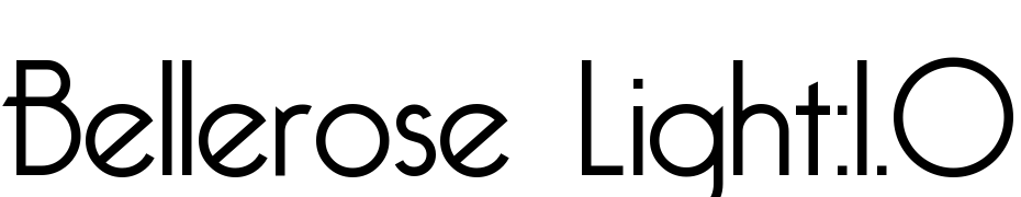Bellerose Light:1.0 Scarica Caratteri Gratis