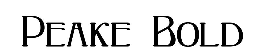 Peake Bold Font Download Free