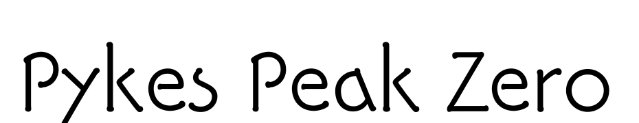 Pykes Peak Zero Font Download Free