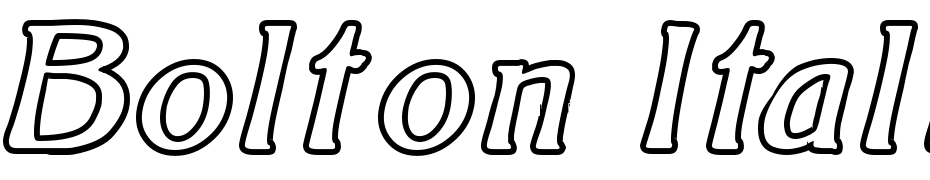 Bolton Italic Outline Fuente Descargar Gratis