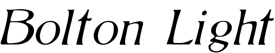 Bolton Light Italic cкачати шрифт безкоштовно