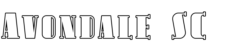 Avondale SC Outline Font Download Free