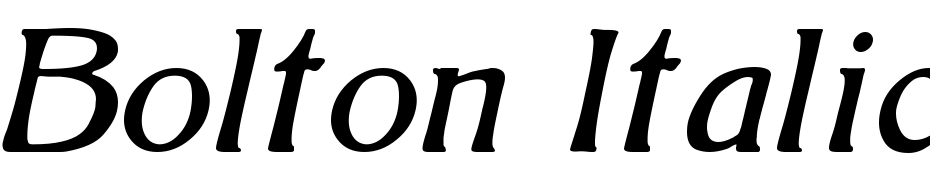 Bolton Italic Yazı tipi ücretsiz indir