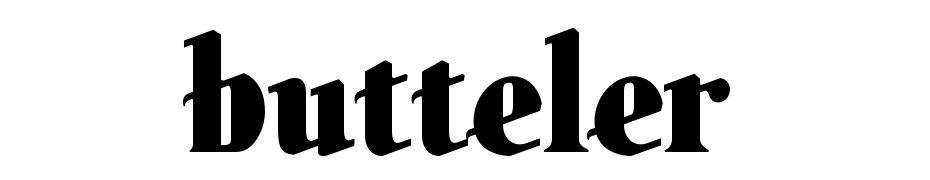 Butteler cкачати шрифт безкоштовно