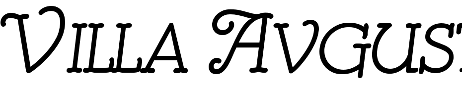 Villa Avgustina Font Download Free