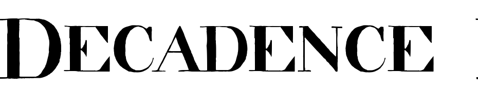 Decadence Itd Condensed Font Download Free