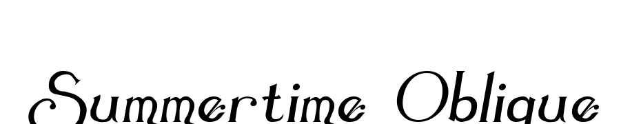 Summertime Oblique cкачати шрифт безкоштовно