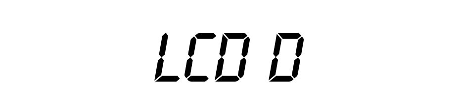 Lcd D Font Download Free