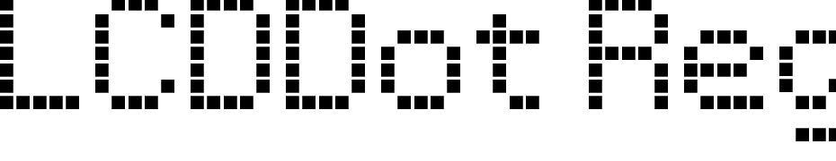 LCDDot Regular Schrift Herunterladen Kostenlos