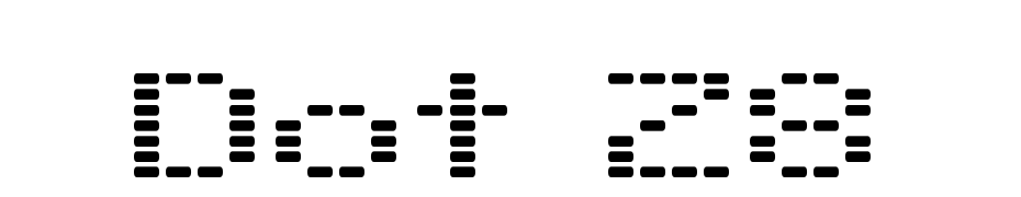 Dot 28 Font Download Free