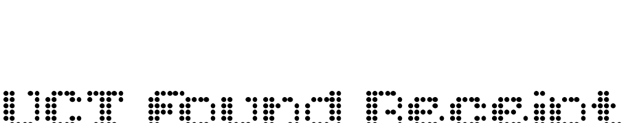 UCT Found Receipt Font Download Free