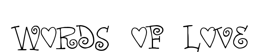 Words Of Love Yazı tipi ücretsiz indir