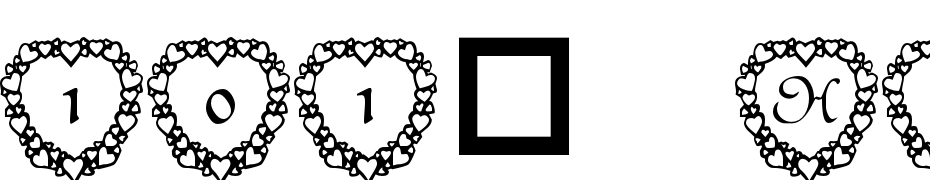 101! Heart Framed Font Download Free