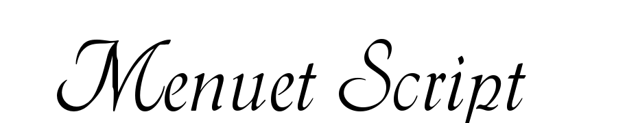 Menuet Script Polices Telecharger