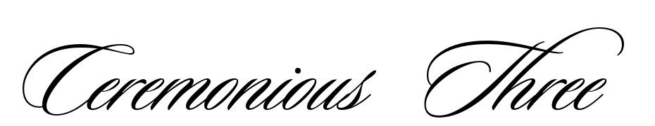 Ceremonious Three Font Download Free