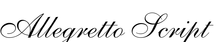 Allegretto Script One Yazı tipi ücretsiz indir