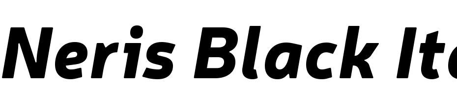 Neris Black Italic Font Download Free