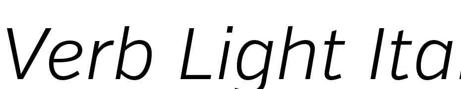 Verb Light Italic Yazı tipi ücretsiz indir