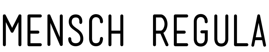 Mensch Regular Fuente Descargar Gratis