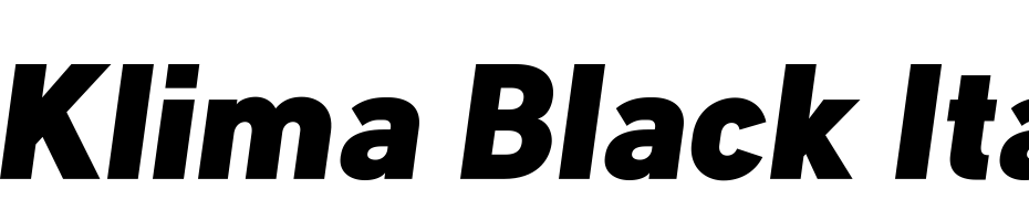 Klima Black Italic Font Download Free