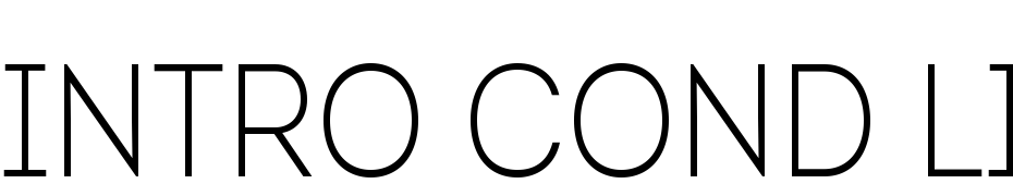 Intro Cond Light Free Font Download Free